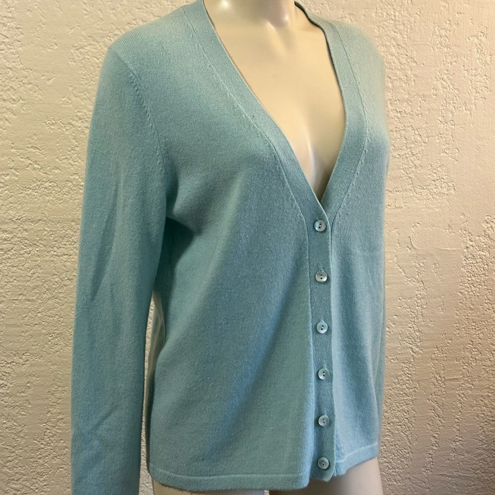Cashmere Seafoam Green Women's‎ Sweater Sz L